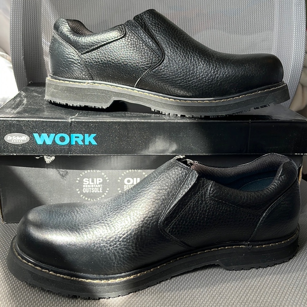 Brand New Dr. Scholl’s Mens Winder II Black Work Shoes